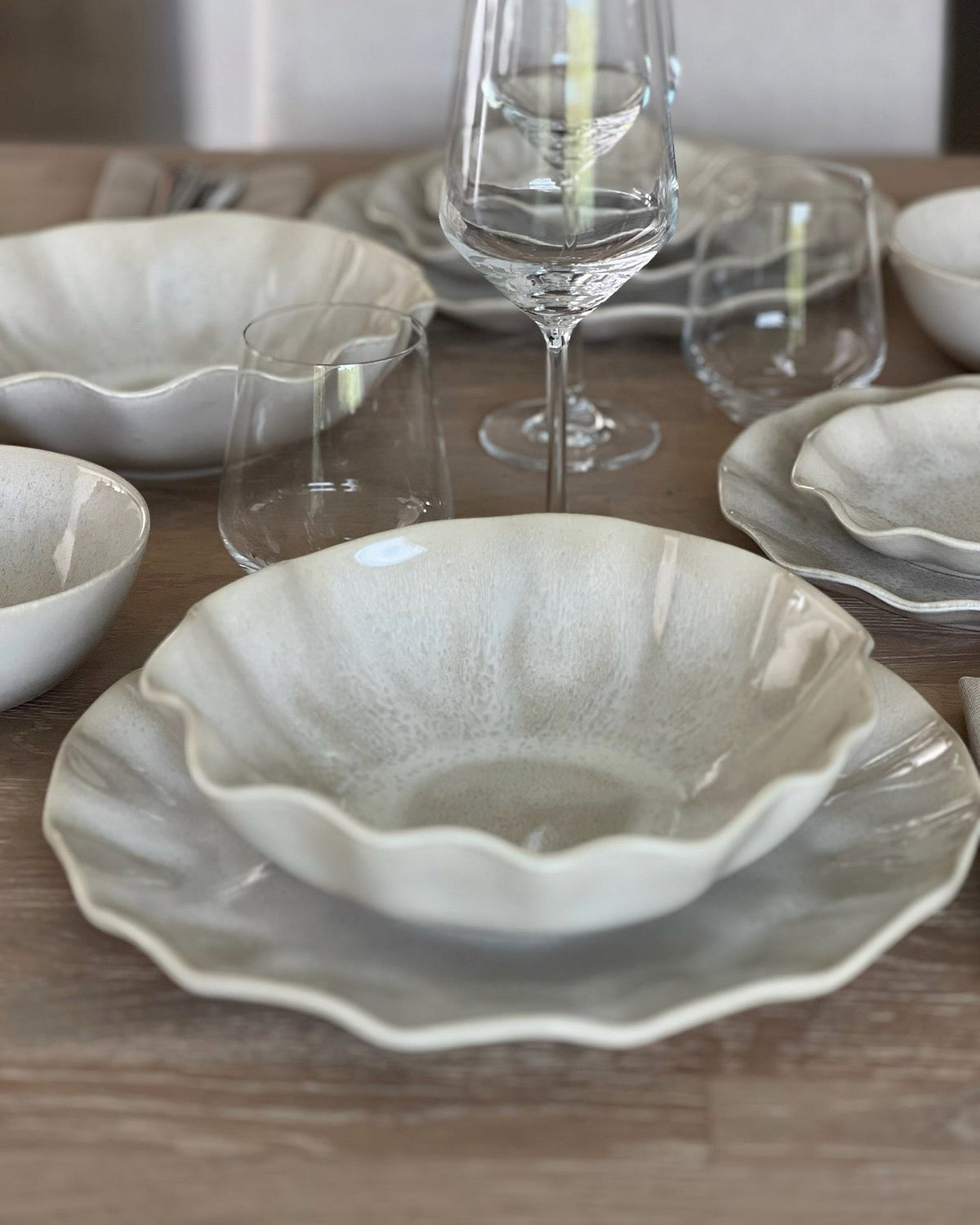 Farrago Djuptallrik Wave Earthy Pearl/21cm