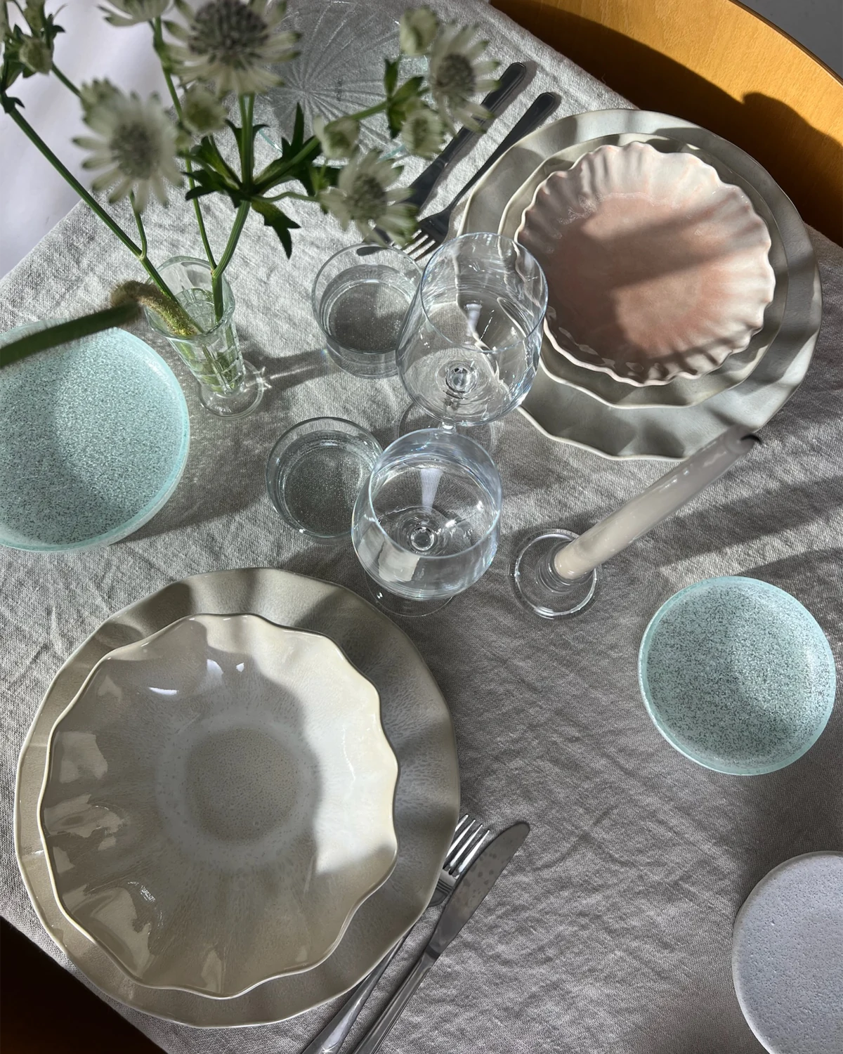 Farrago Tallrik Wave Earthy Pearl/28cm