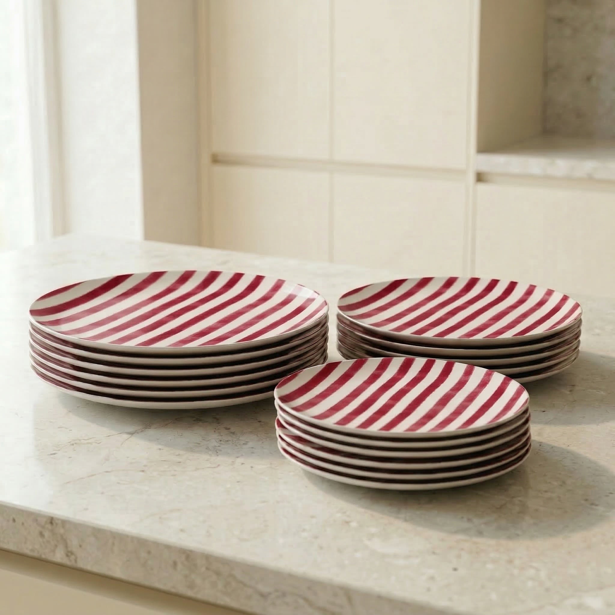 Liguria Burgundy Servis 18-delar