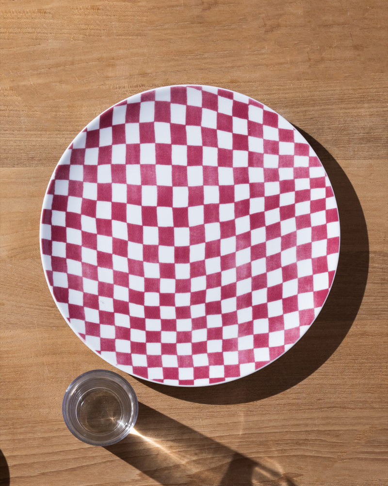 Lazio Plate Burgundy/28cm