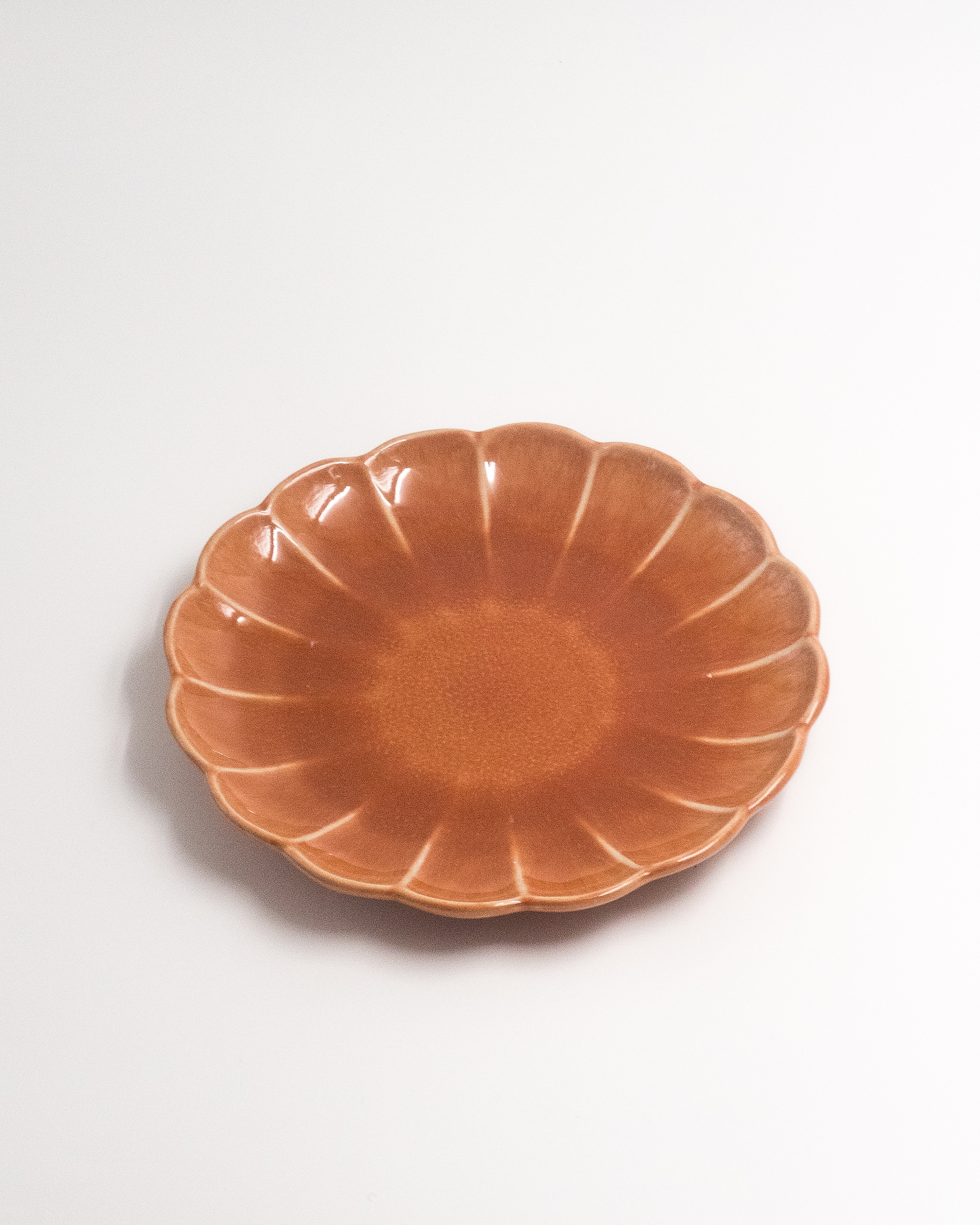 Farrago Tallrik Flower Caramel/22,5cm