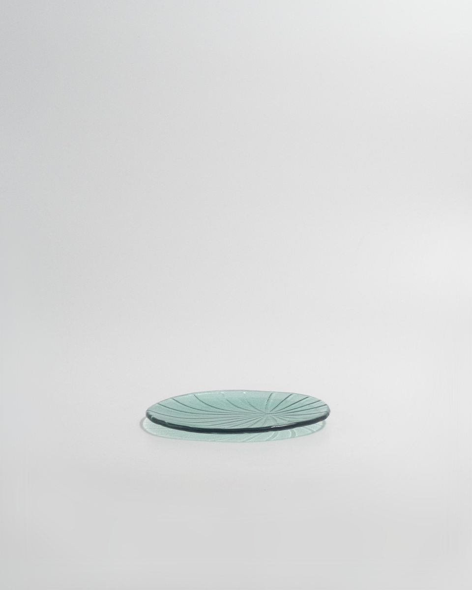 Just Glass Small plate Seashell Green/15cm