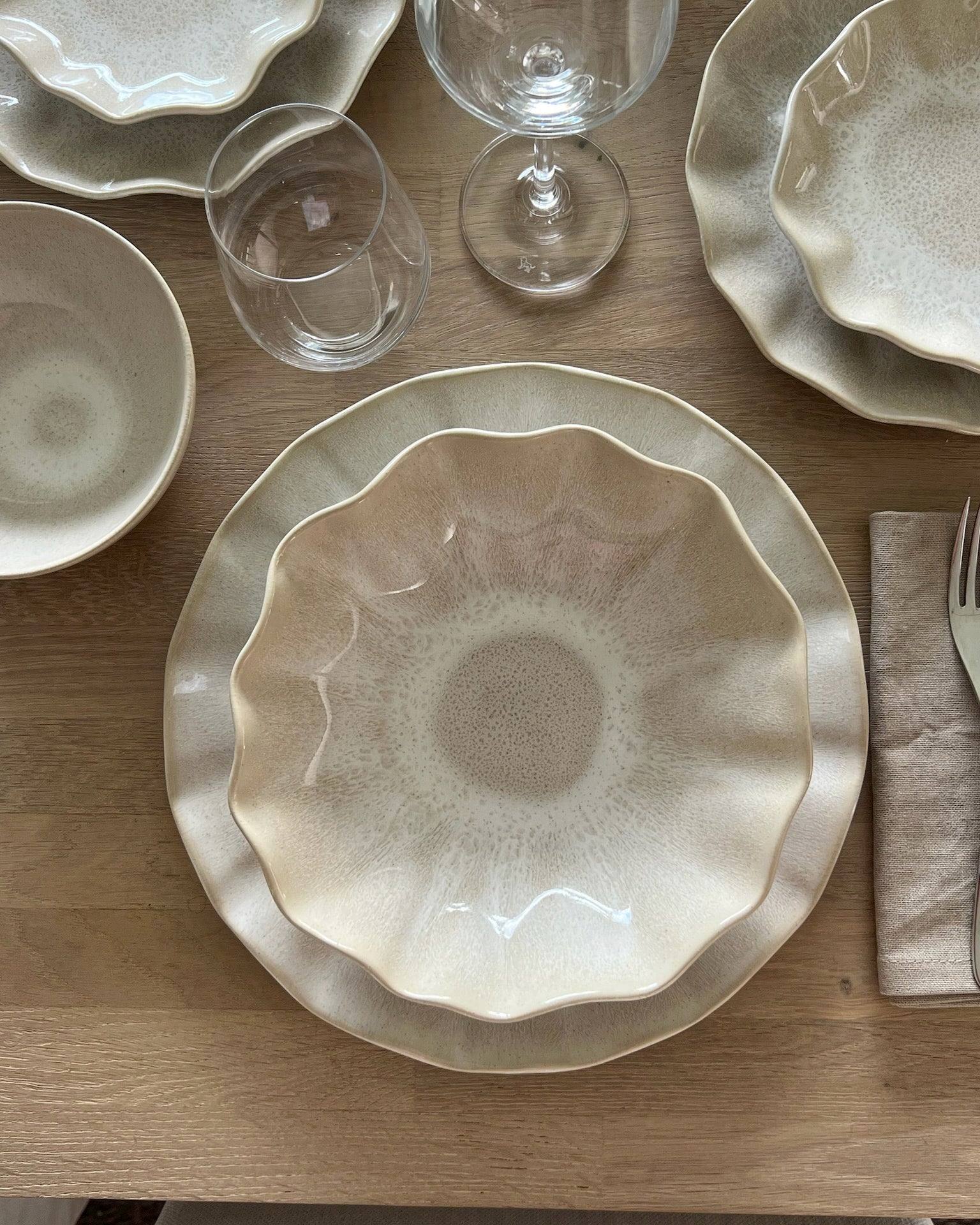 Farrago Djuptallrik Wave Earthy Pearl/21cm