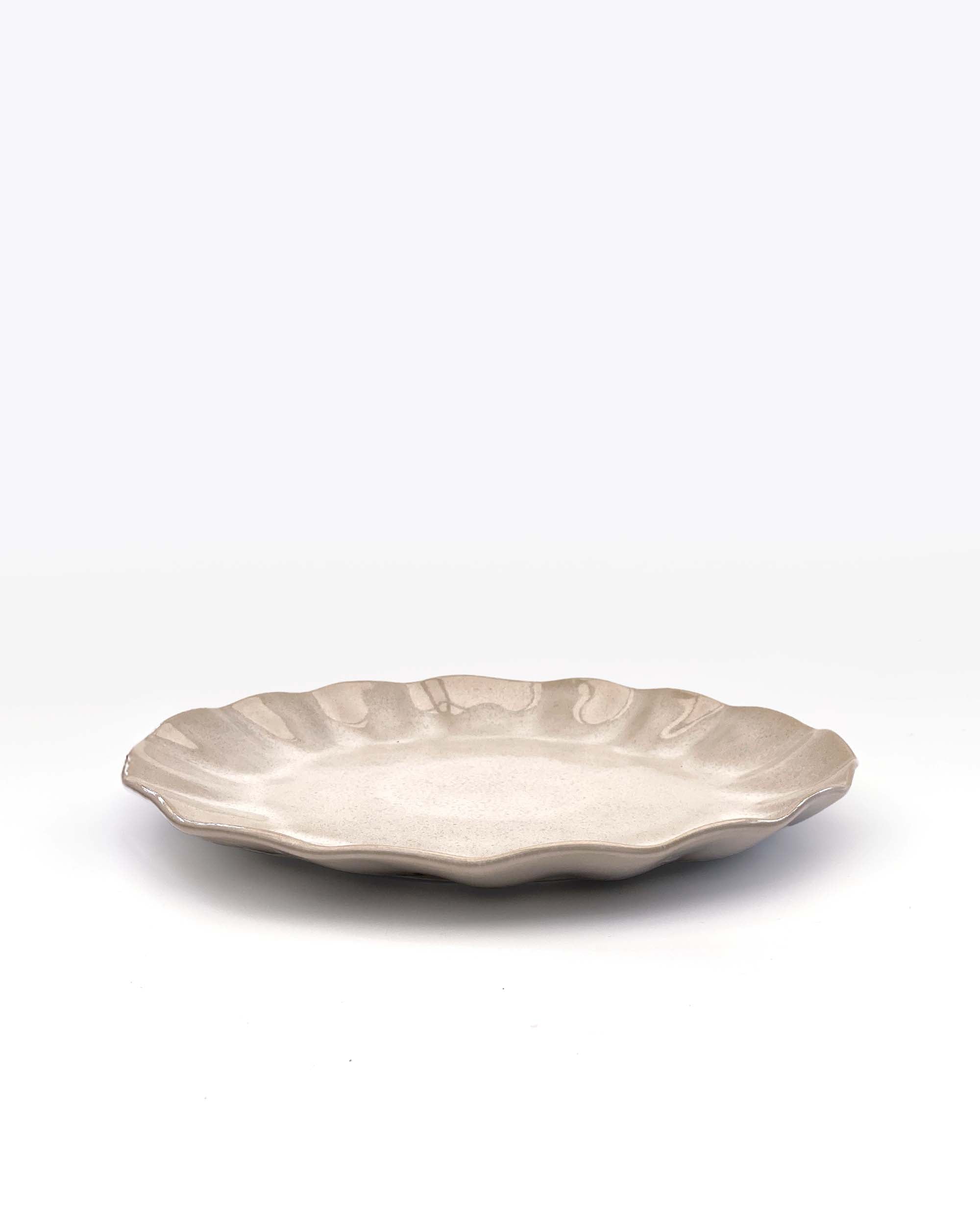 Farrago Wave tallrik beige