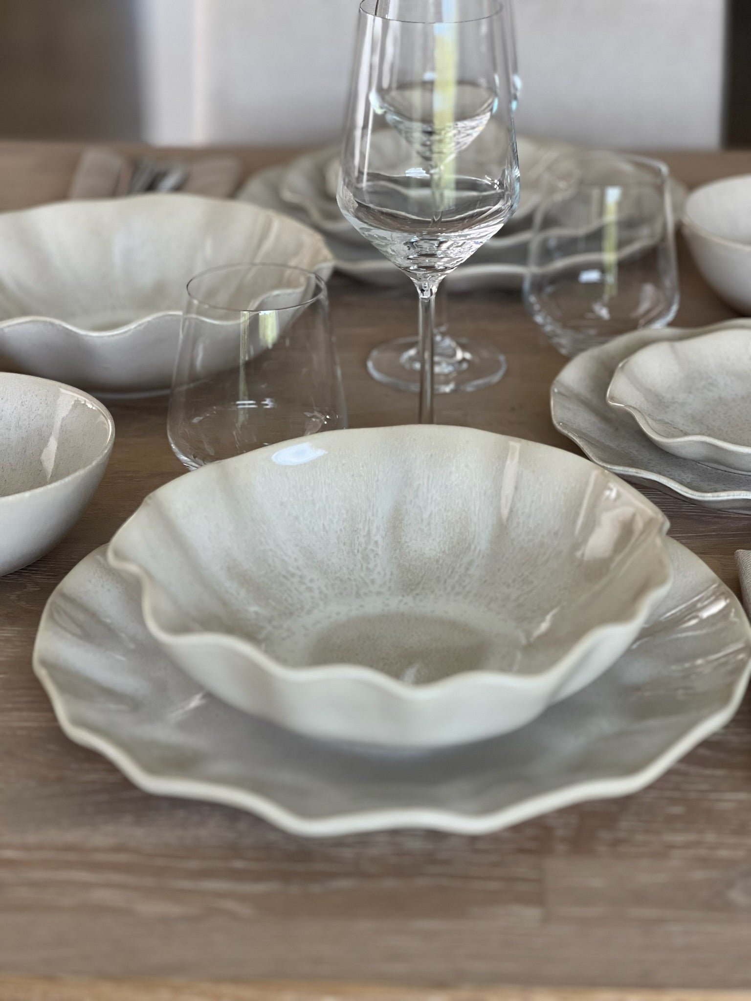 Farrago Djuptallrik Wave Earthy Pearl/21cm