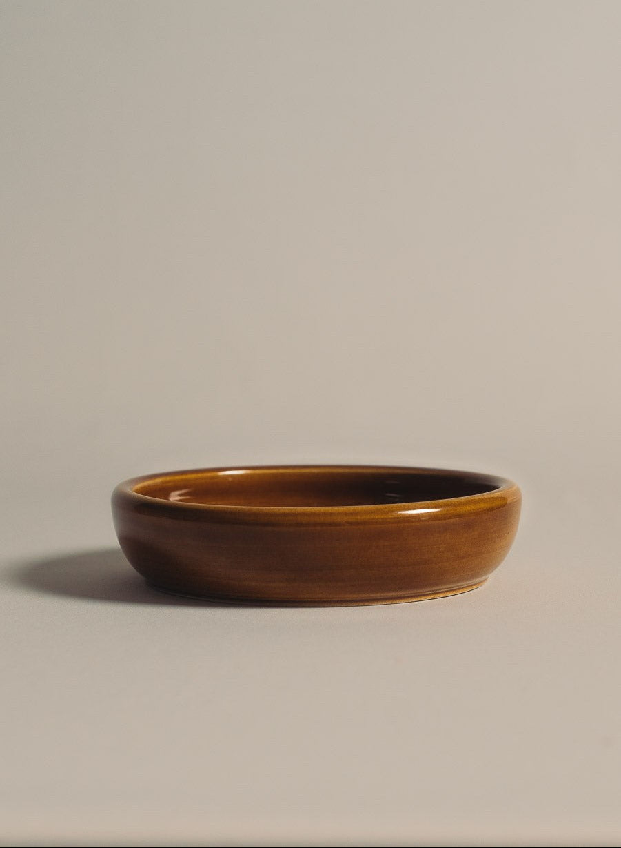 Stor Skål Rocky Knubbig Brellow, brungul 19 cm – från Norling Studio