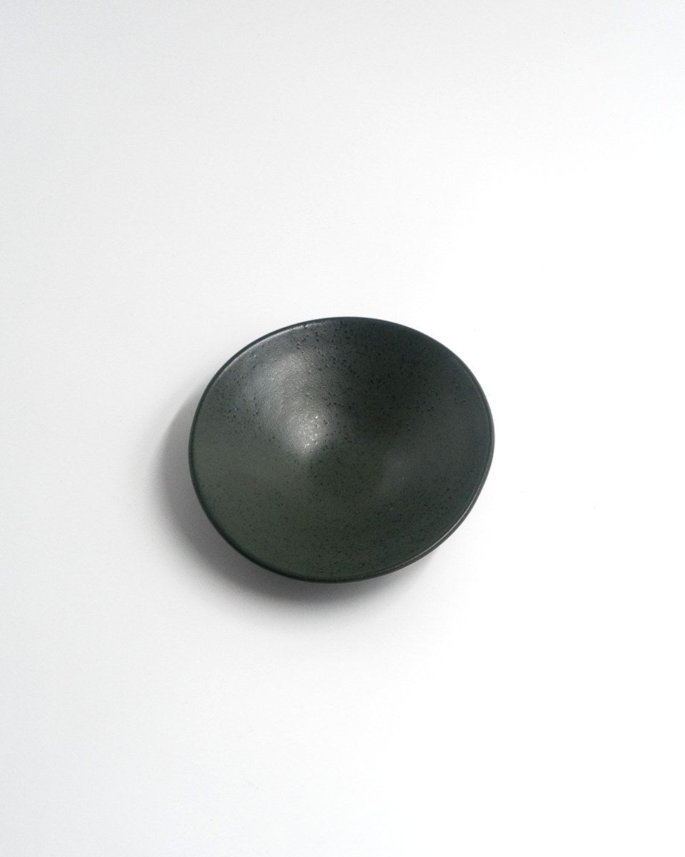 Liten Skål Farrago Ufo Forest Rain, mörkgrön spräcklig 14 cm – från Norling Studio